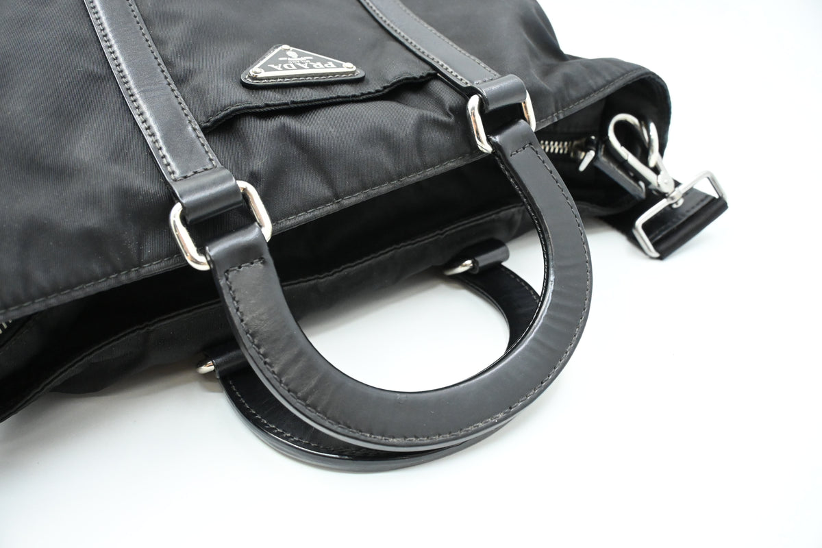 Prada Two Way Bag in Black Nylon