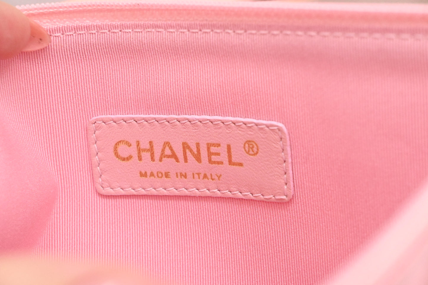 Chanel Triple Coco Tote in Pink Leather and Clear Vinyl