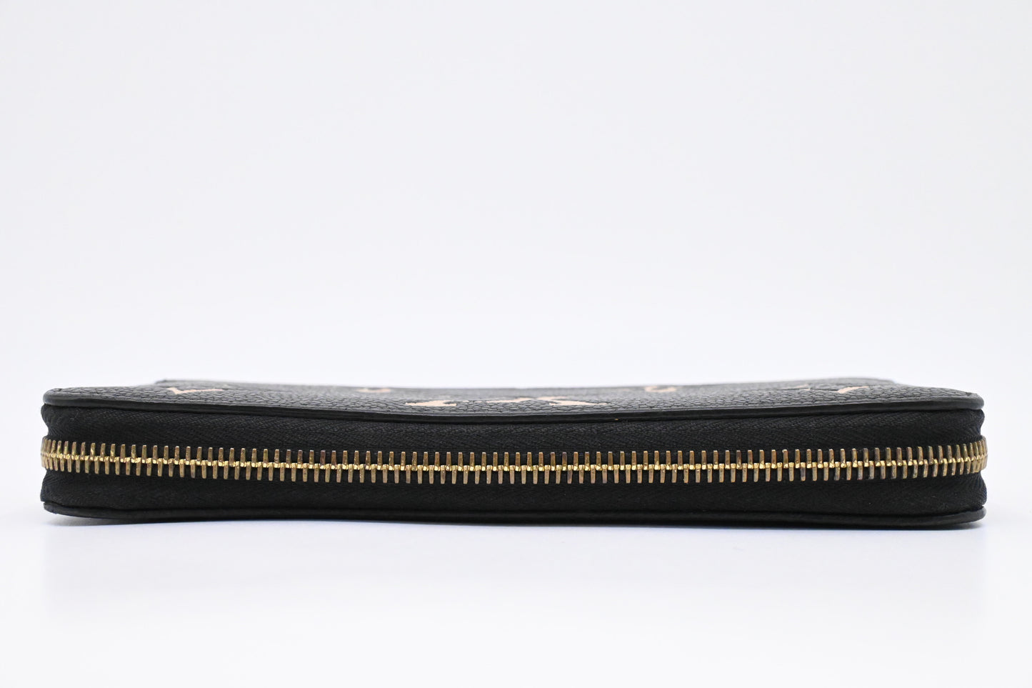Louis Vuitton Zippy Wallet in Black and Beige Bicolor Empreinte Leather