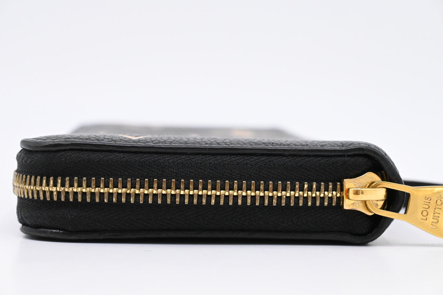 Louis Vuitton Zippy Wallet in Black and Beige Bicolor Empreinte Leather