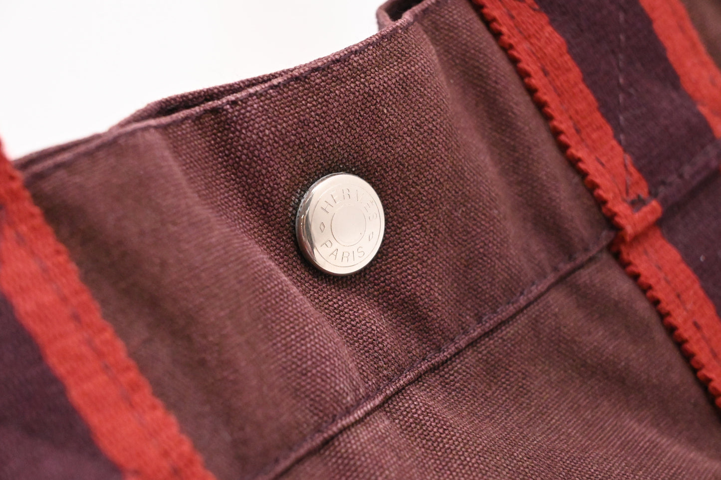 Hermes Fourre Tout MM in Burgundy Canvas
