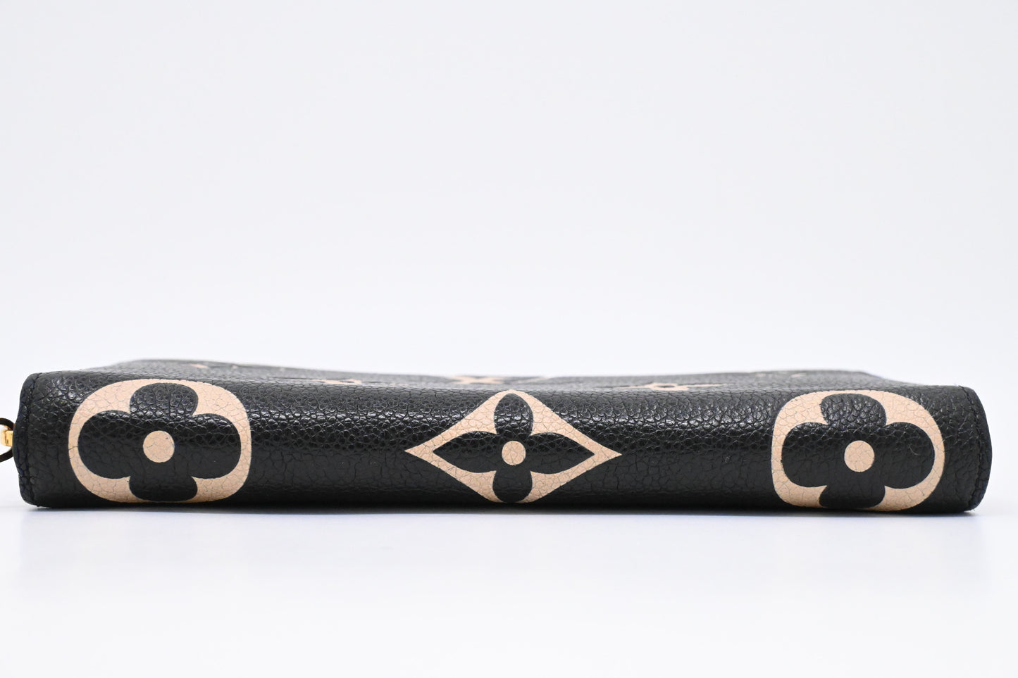 Louis Vuitton Zippy Wallet in Black and Beige Bicolor Empreinte Leather