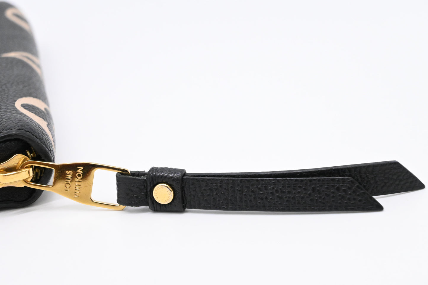 Louis Vuitton Zippy Wallet in Black and Beige Bicolor Empreinte Leather