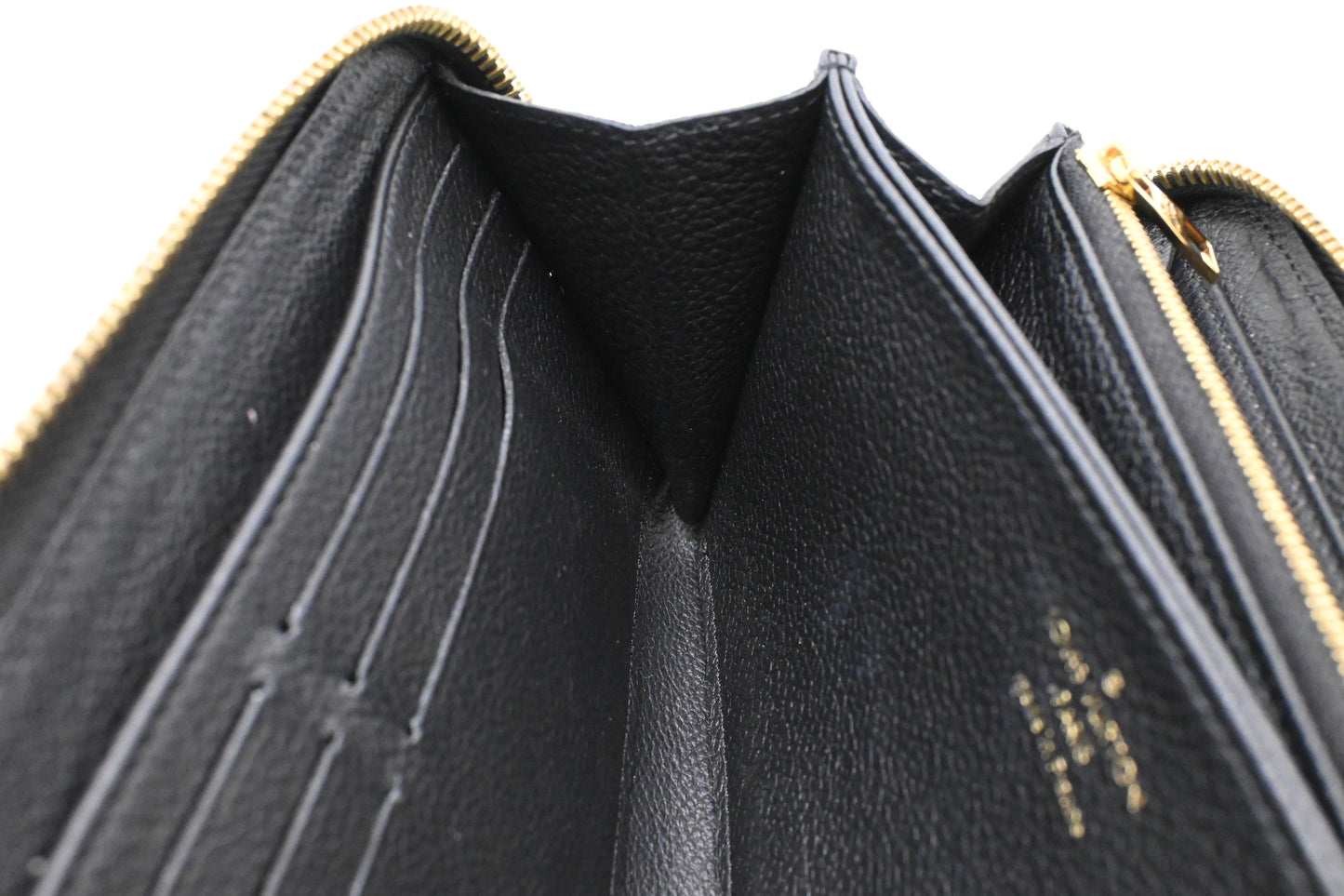 Louis Vuitton Zippy Wallet in Black and Beige Bicolor Empreinte Leather