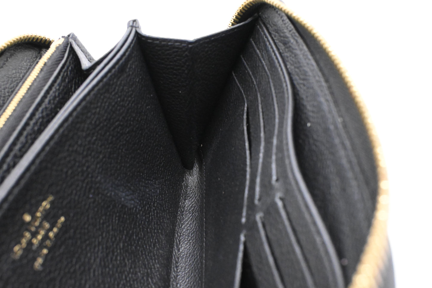 Louis Vuitton Zippy Wallet in Black and Beige Bicolor Empreinte Leather