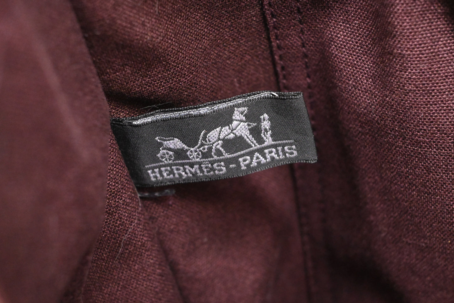 Hermes Fourre Tout MM in Burgundy Canvas
