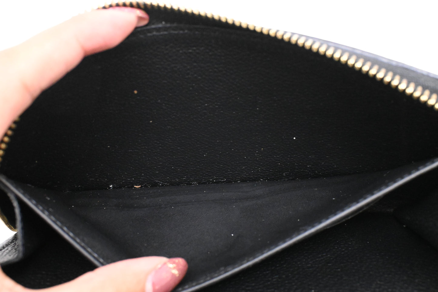 Louis Vuitton Zippy Wallet in Black and Beige Bicolor Empreinte Leather