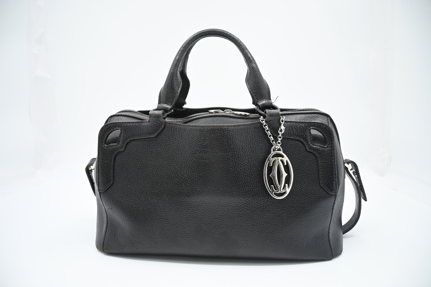Cartier Marcello 2-Way Bag in Black Leather