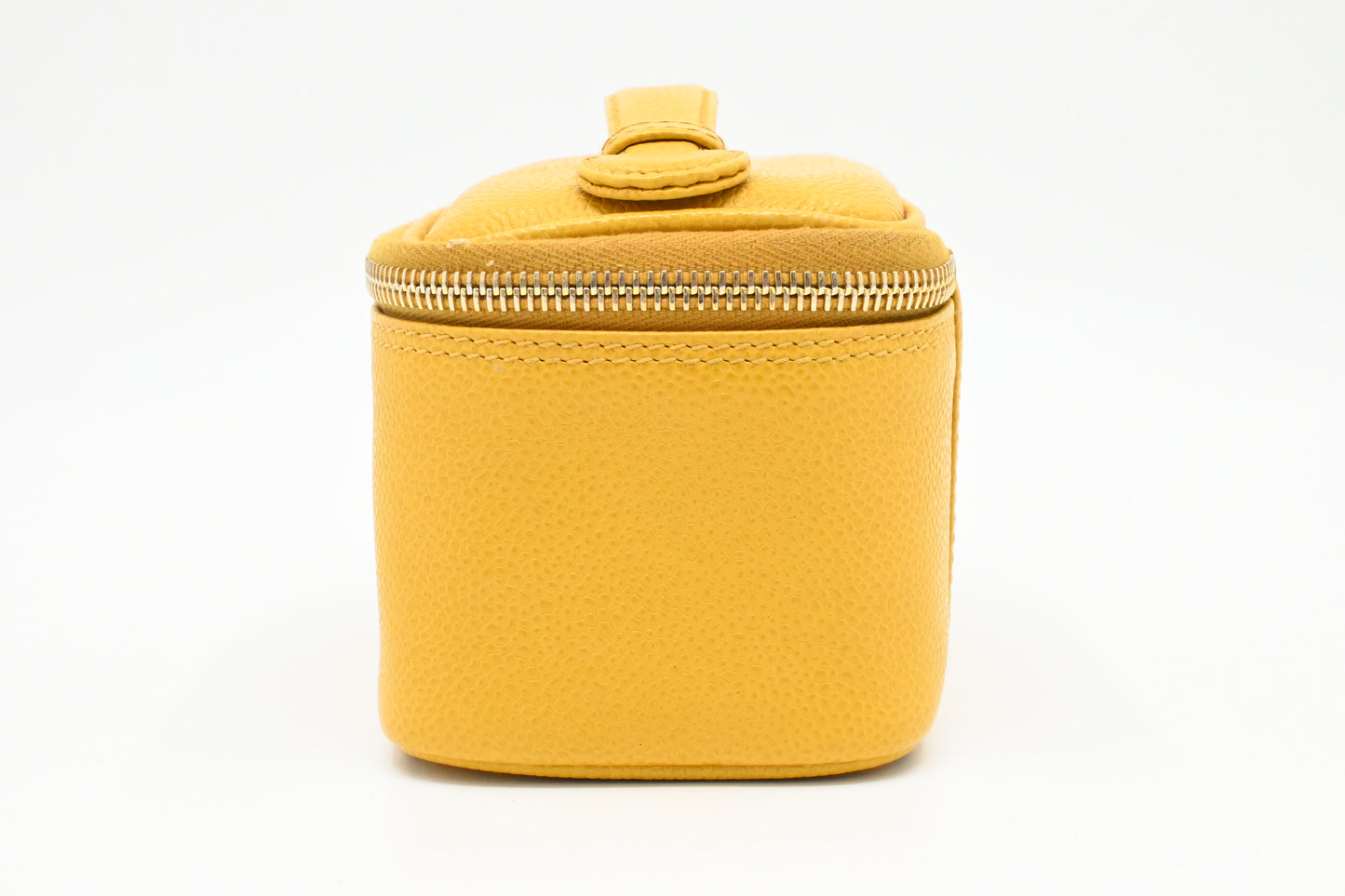 Chanel Small Vanity Pouch in Yellow Caviar Leather