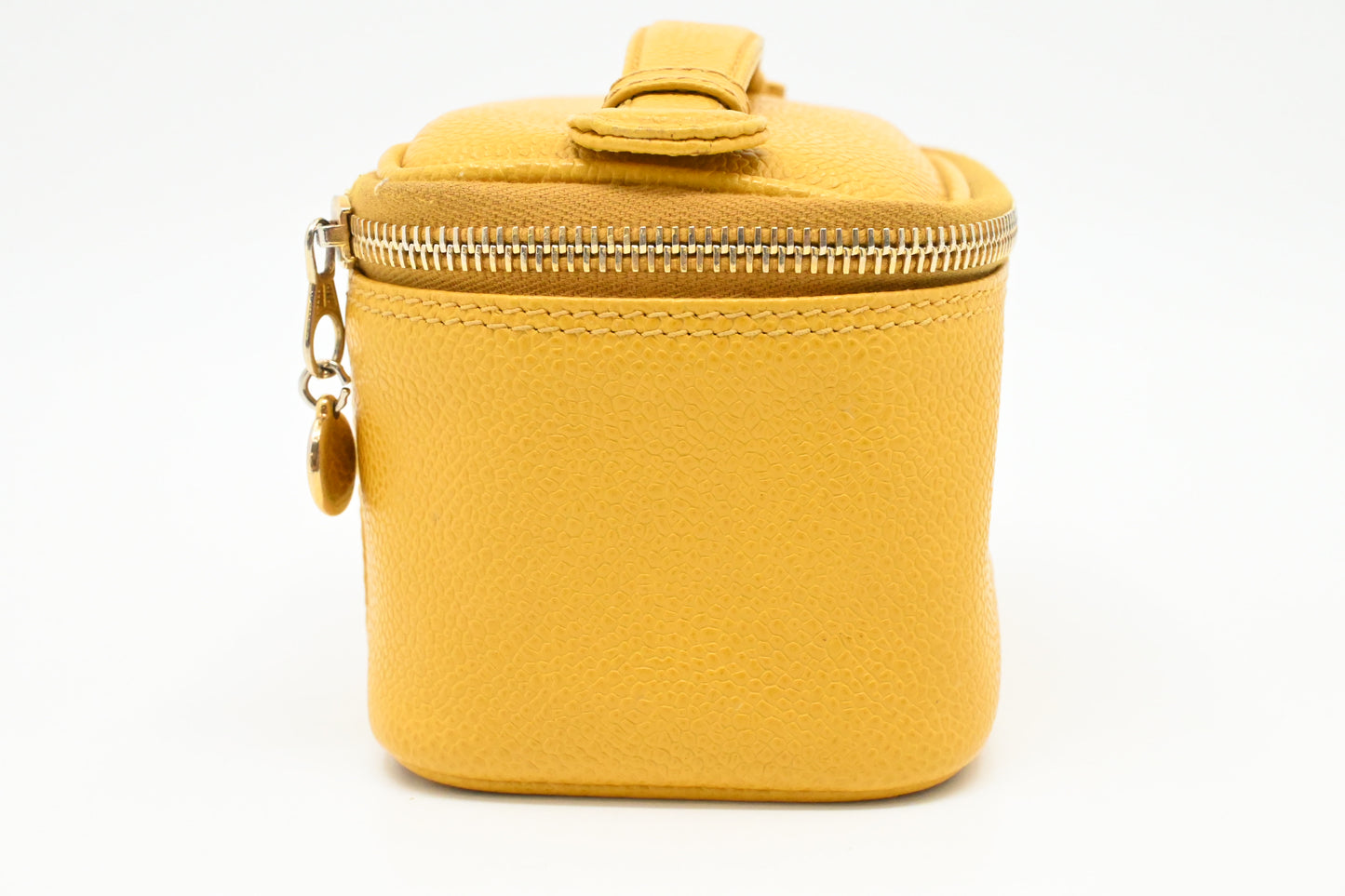 Chanel Small Vanity Pouch in Yellow Caviar Leather