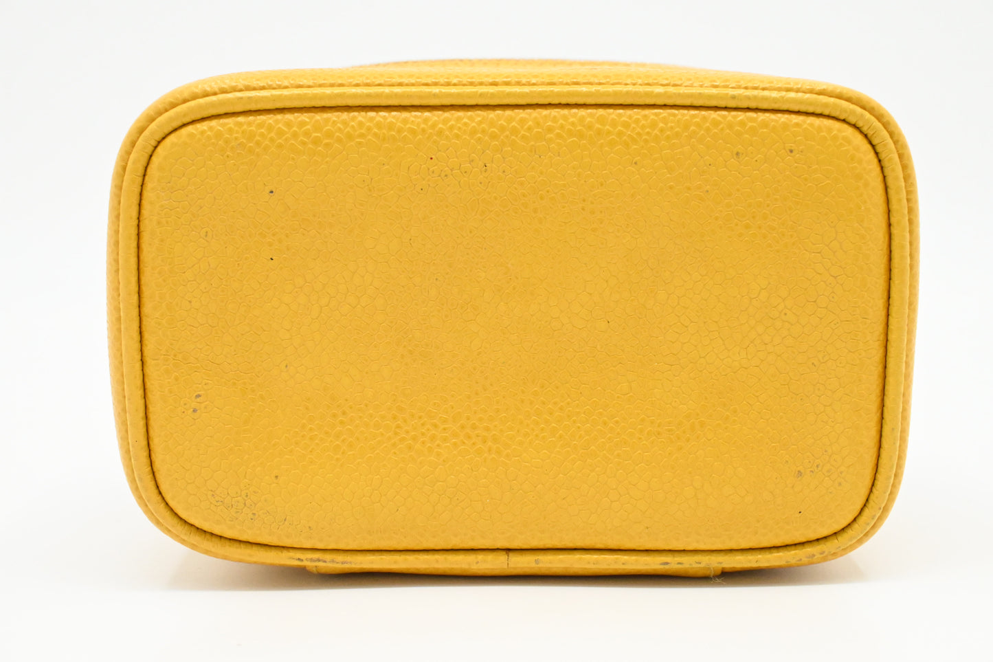 Chanel Small Vanity Pouch in Yellow Caviar Leather