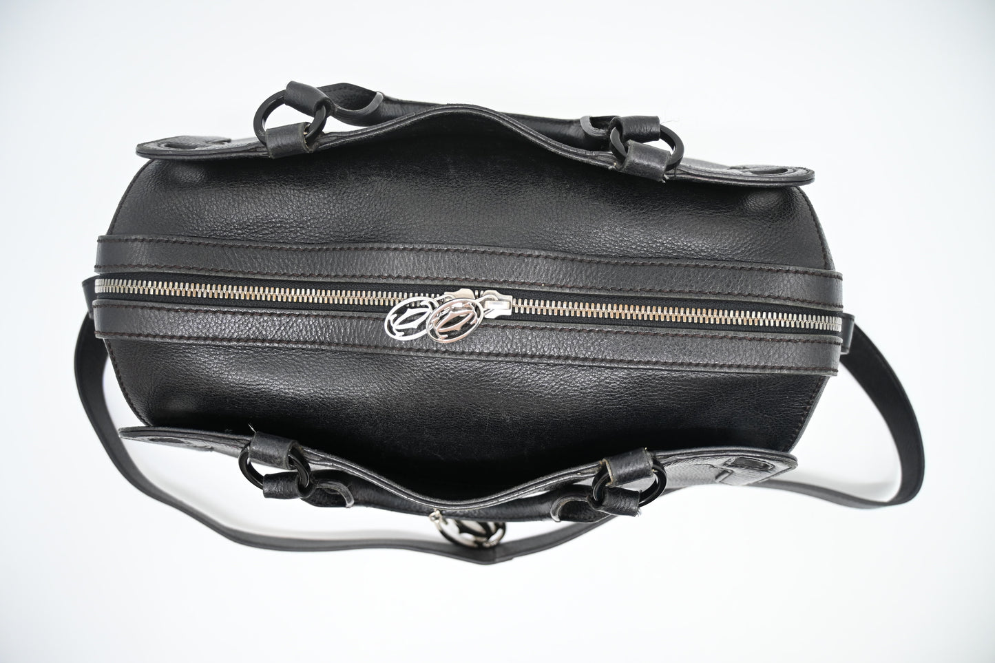 Cartier Marcello 2-Way Bag in Black Leather