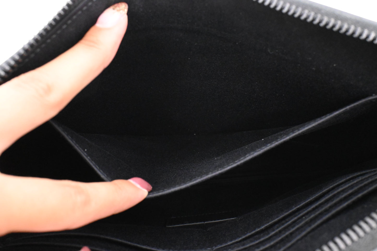 YSL Saint Laurent Clutch in Black Leather
