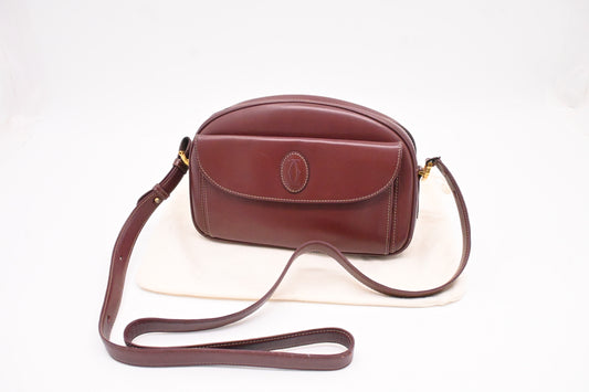 Cartier Crossbody in Burgundy Leather