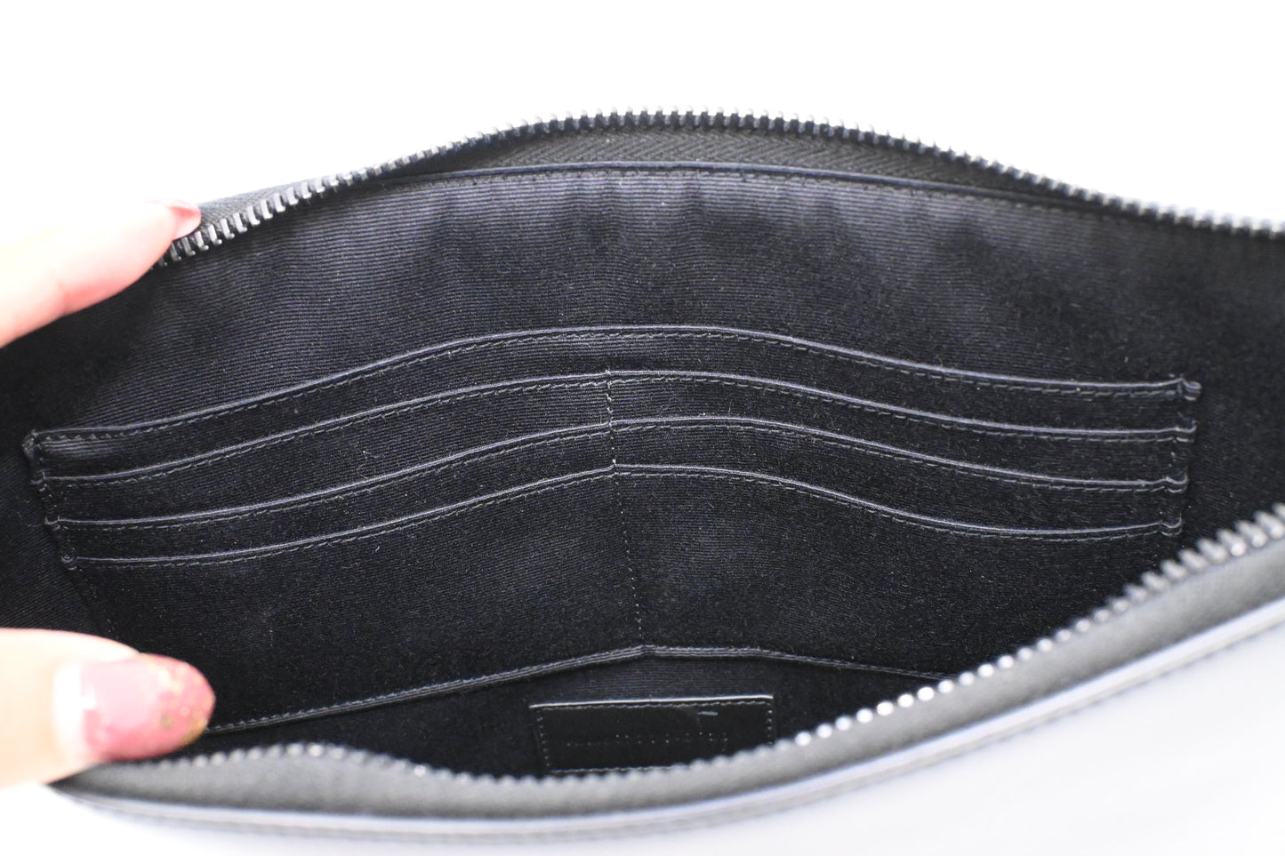 YSL Saint Laurent Clutch in Black Leather