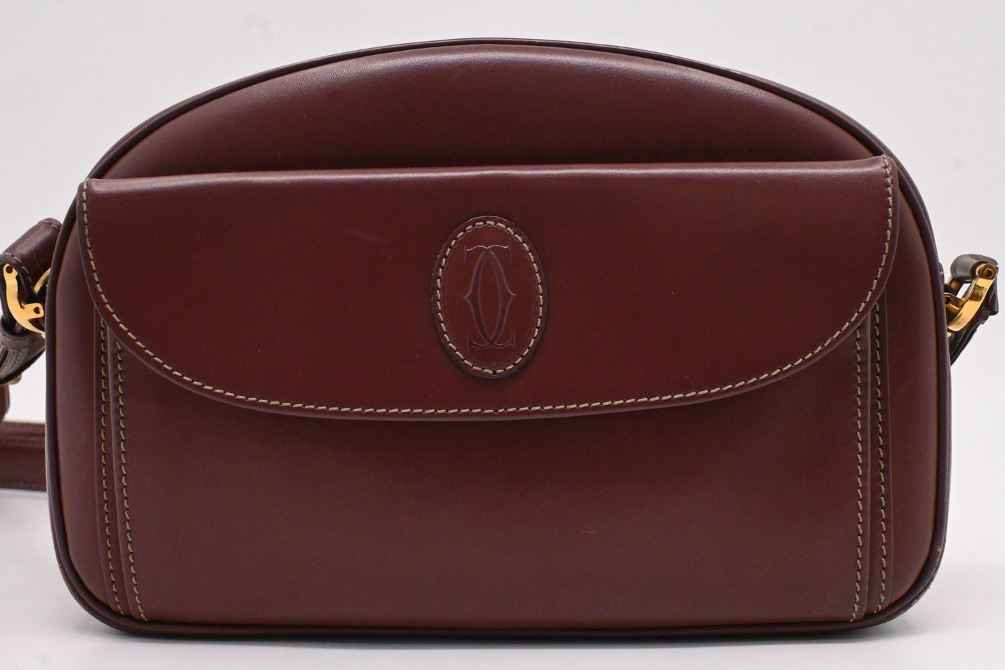 Cartier Crossbody in Burgundy Leather
