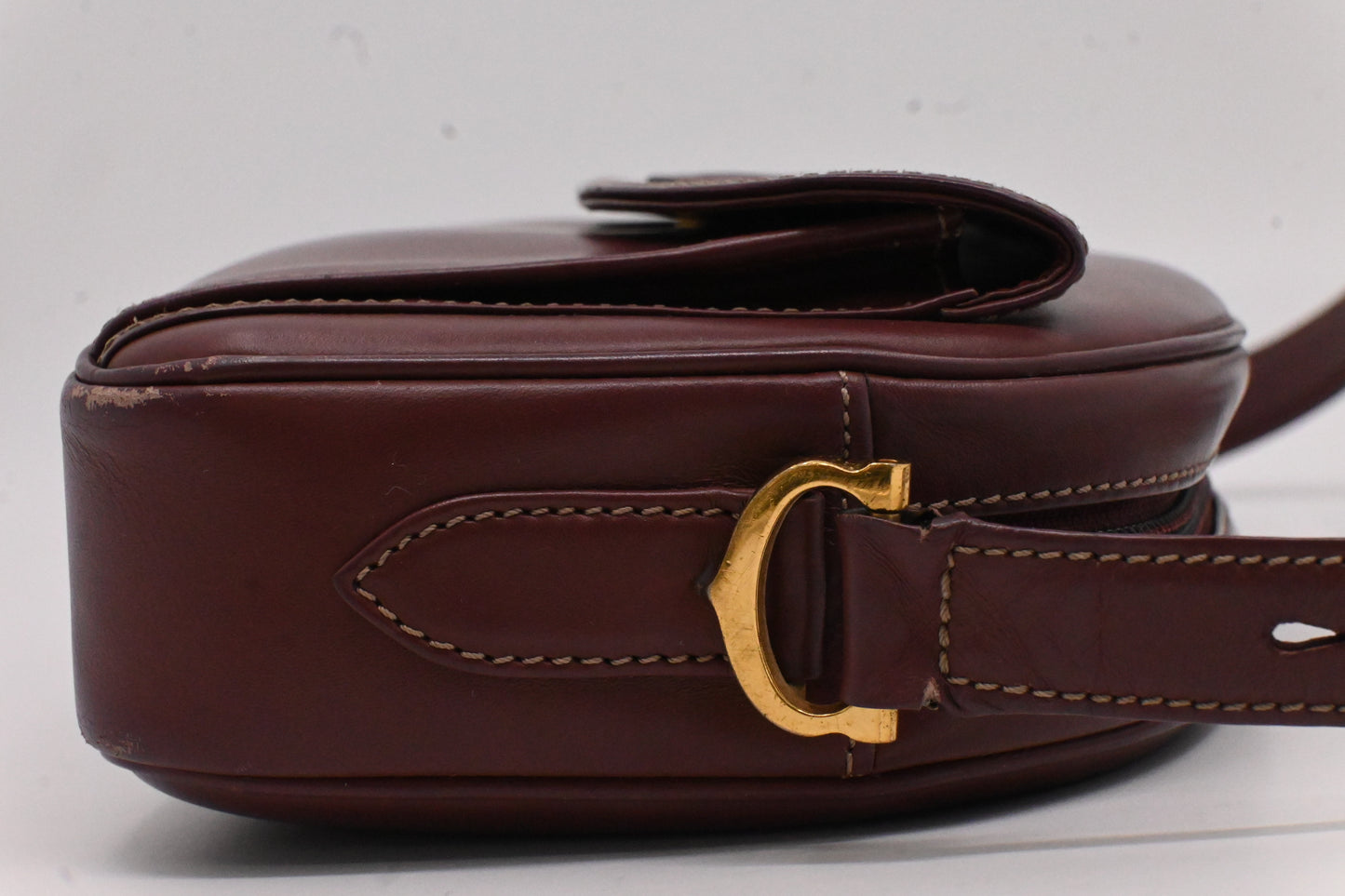 Cartier Crossbody in Burgundy Leather
