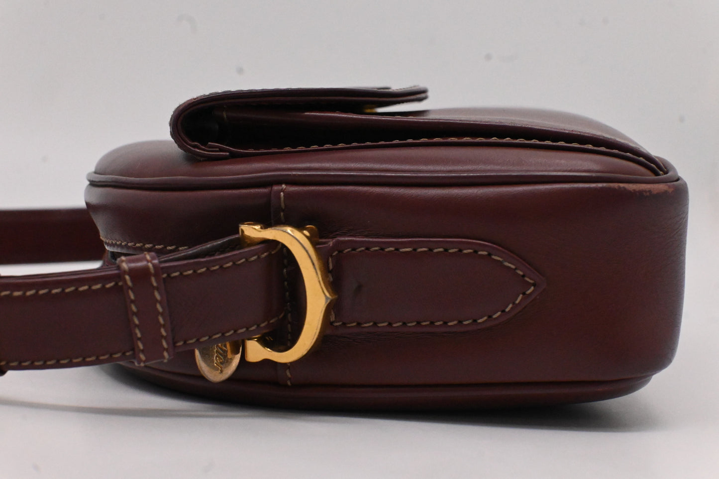 Cartier Crossbody in Burgundy Leather