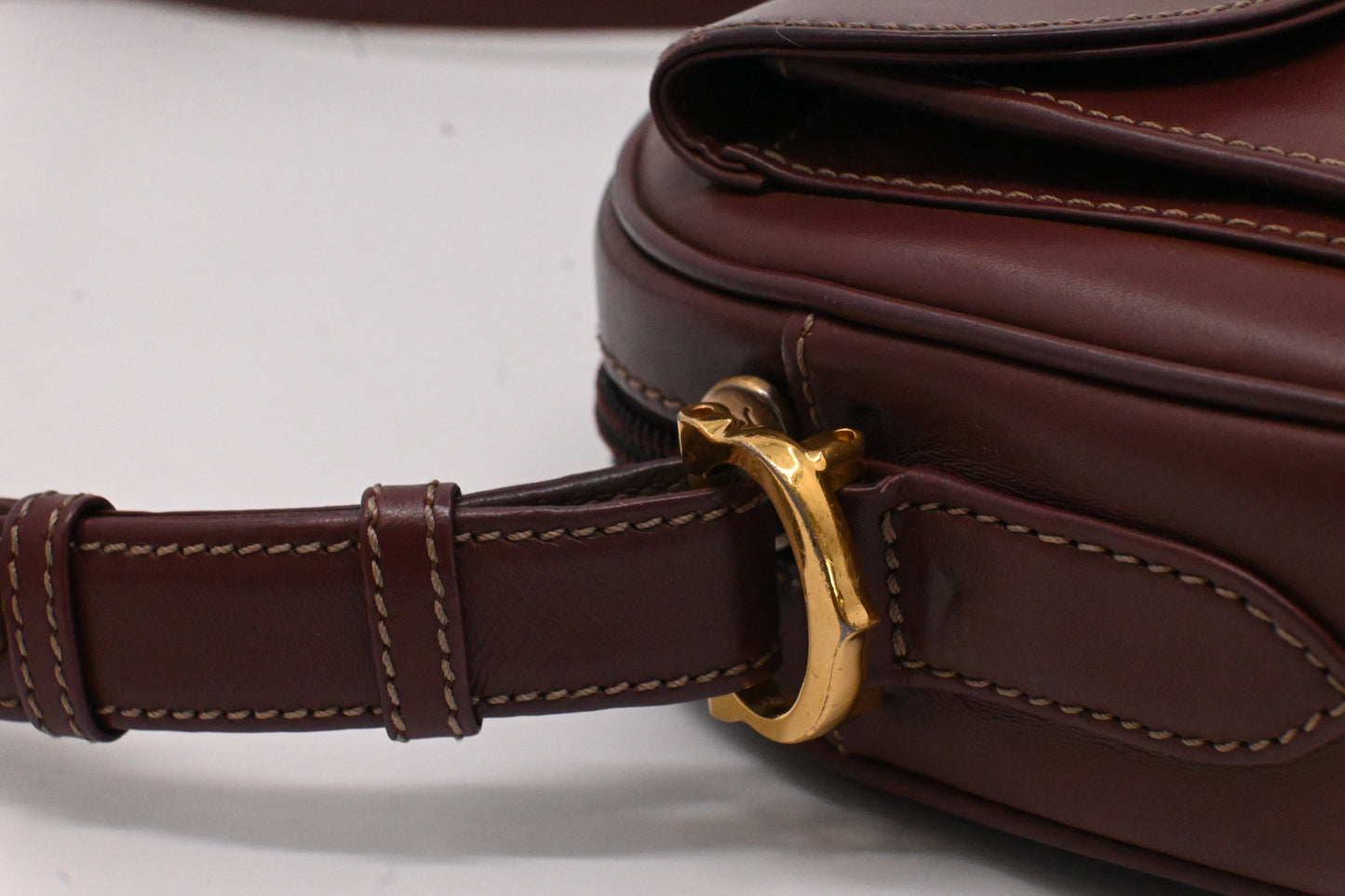 Cartier Crossbody in Burgundy Leather