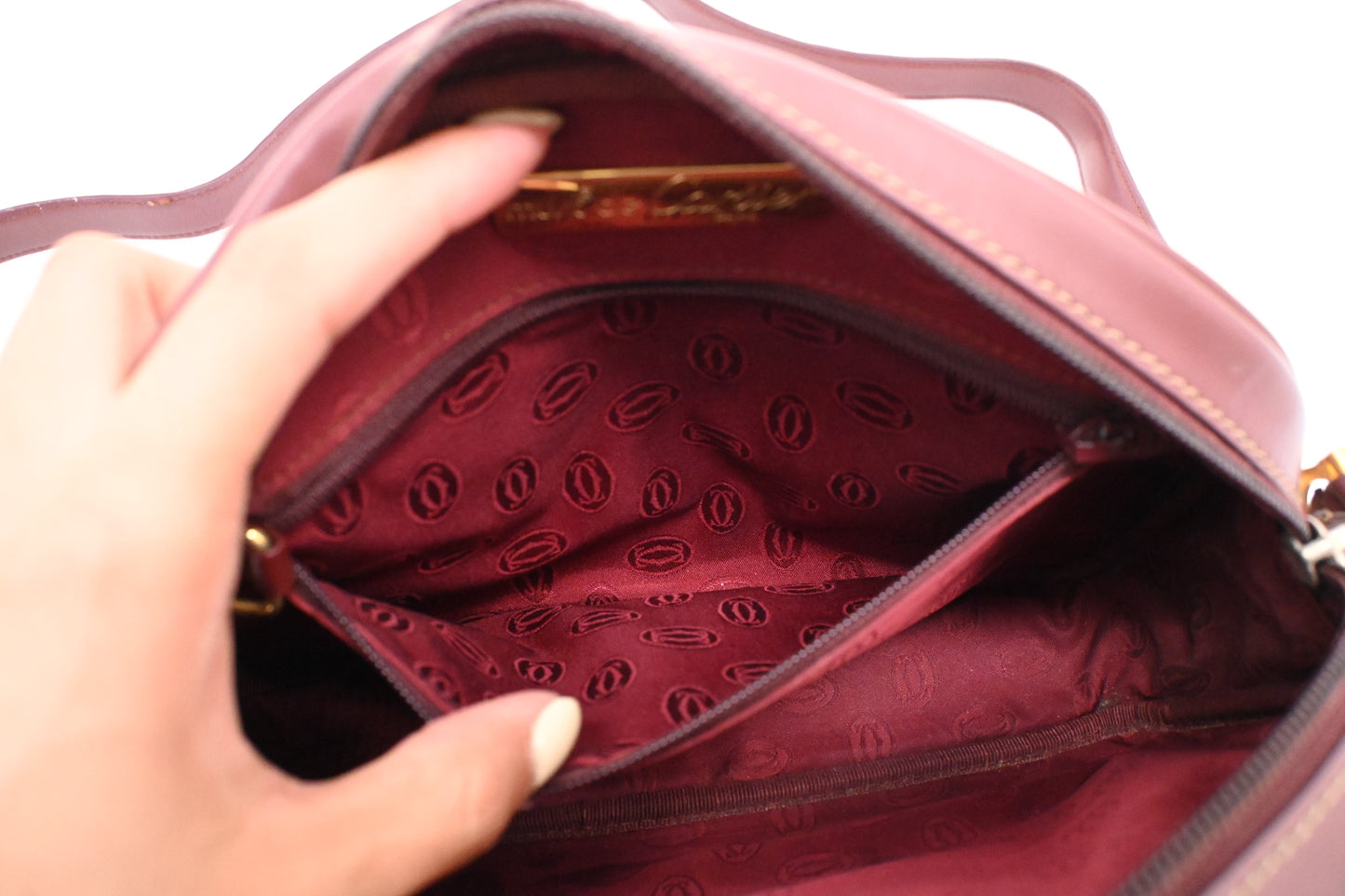 Cartier Crossbody in Burgundy Leather