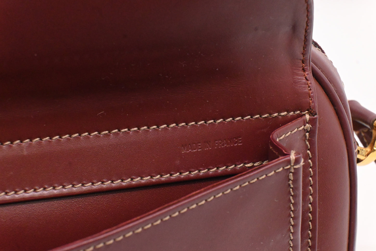 Cartier Crossbody in Burgundy Leather