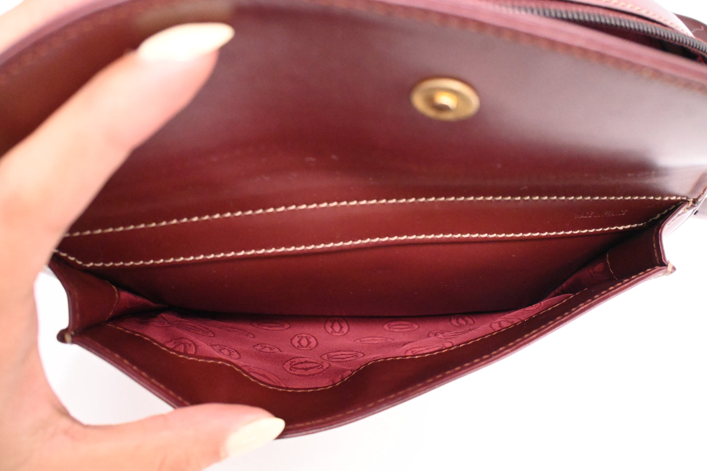 Cartier Crossbody in Burgundy Leather