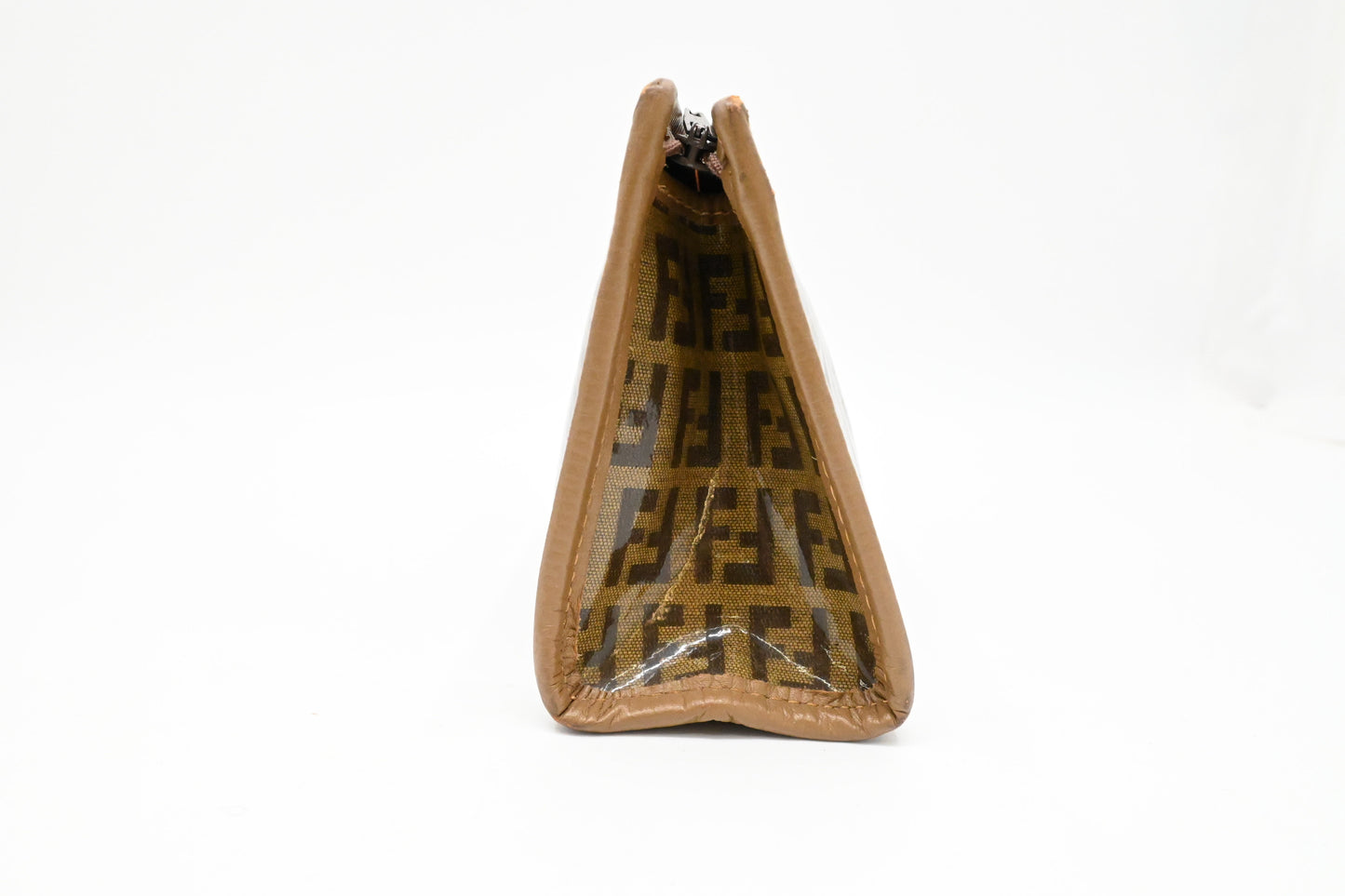 Fendi Pouch in Brown Zucchino Coated Canvas
