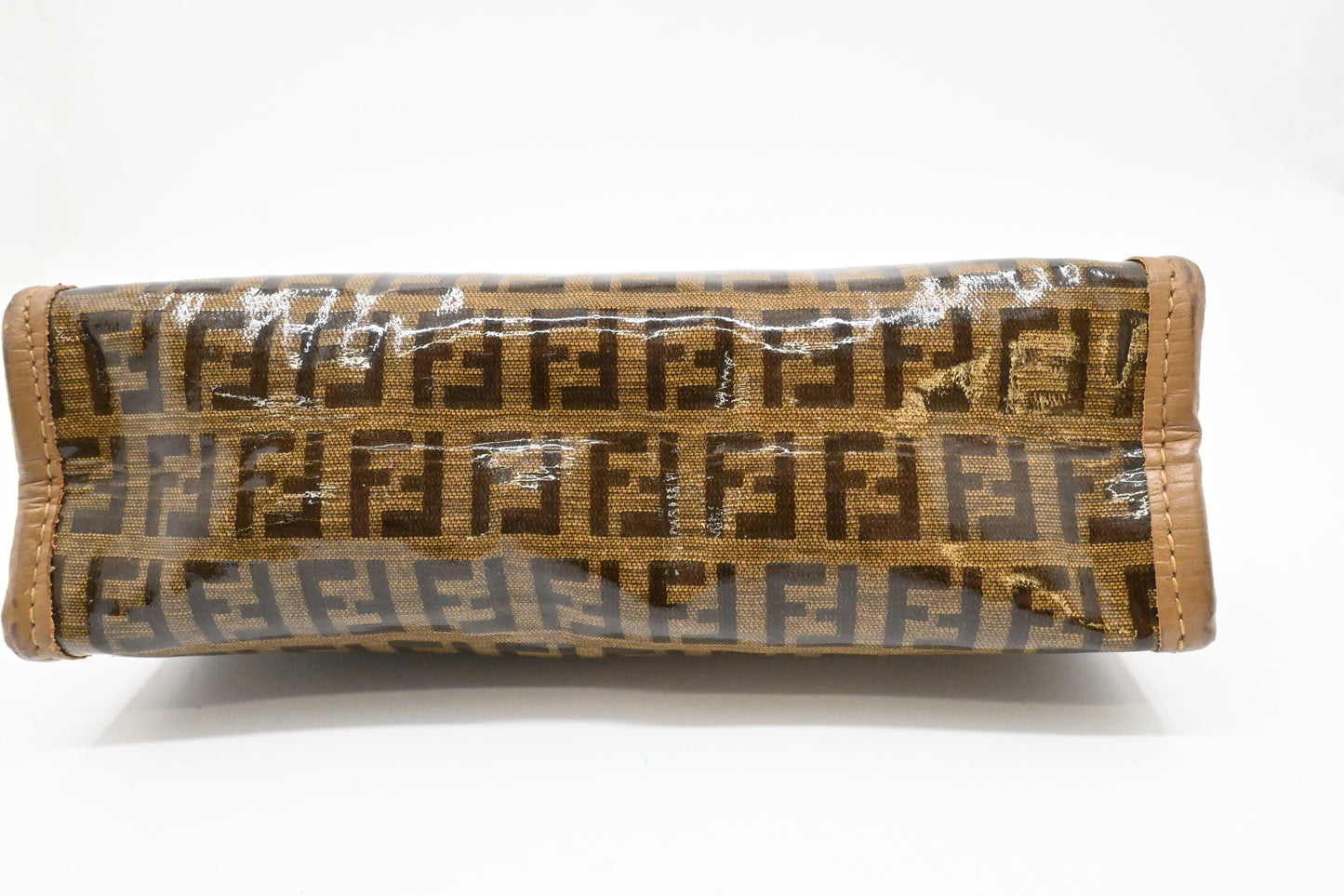 Fendi Pouch in Brown Zucchino Coated Canvas