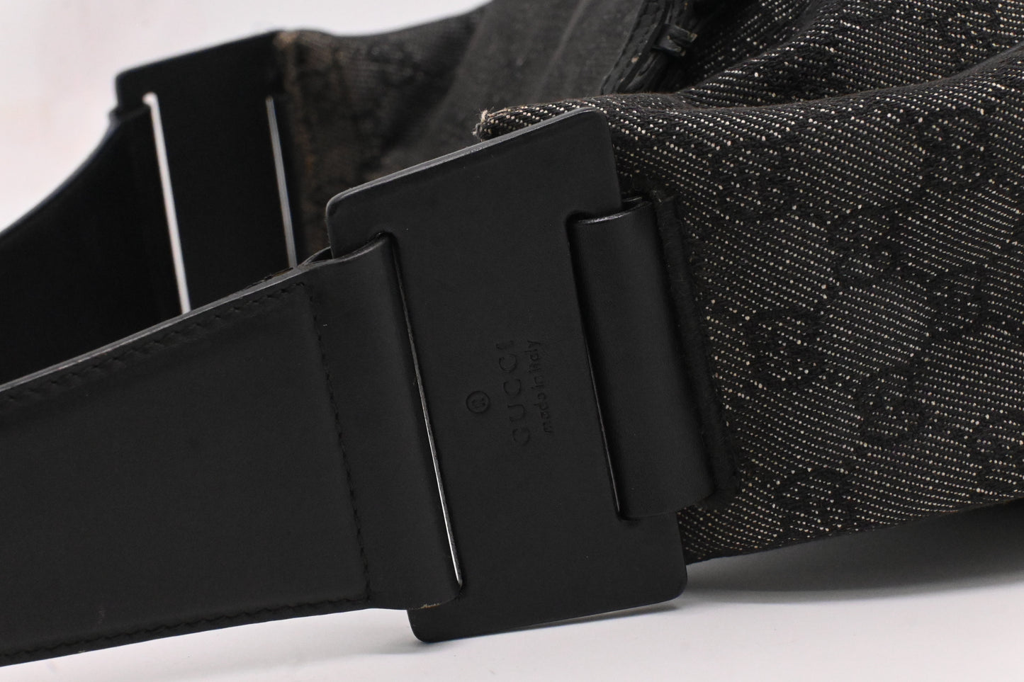 Gucci Shoulder Bag in Black and White GG Canvas
