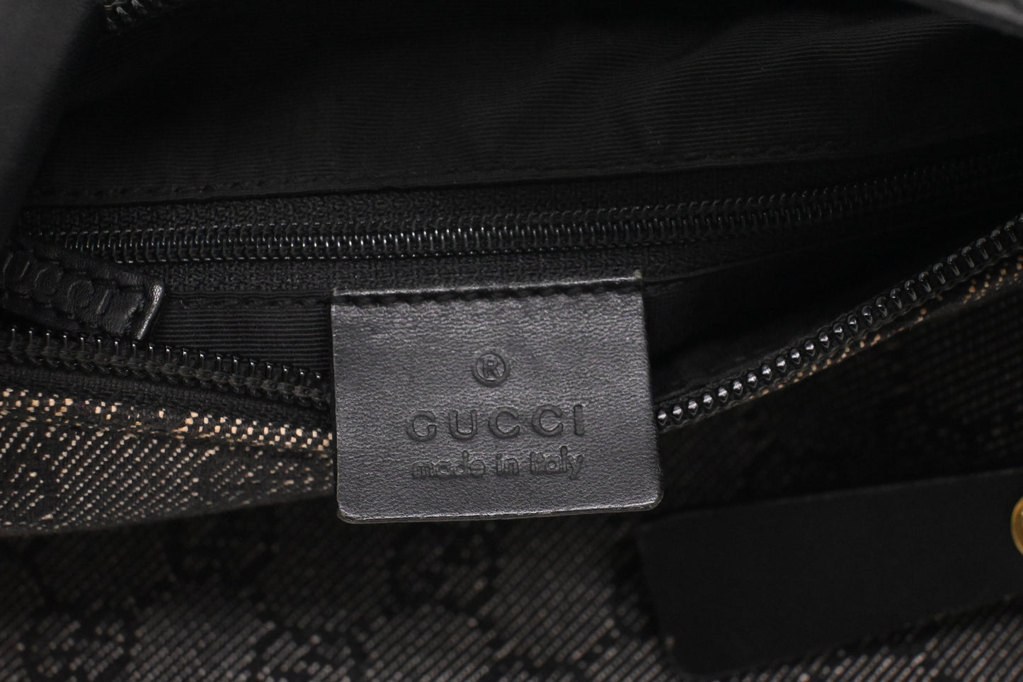 Gucci Shoulder Bag in Black and White GG Canvas
