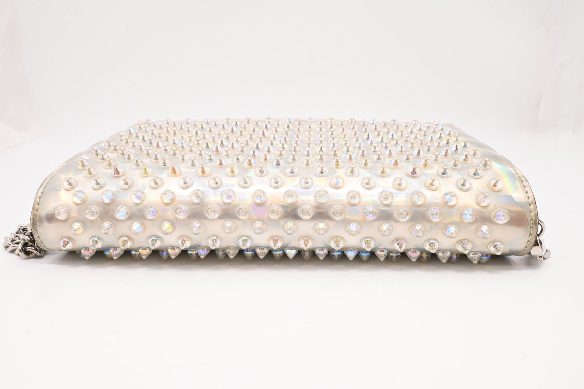 Louboutin Paloma Clutch on Chain in Iridescent Calfskin Leather