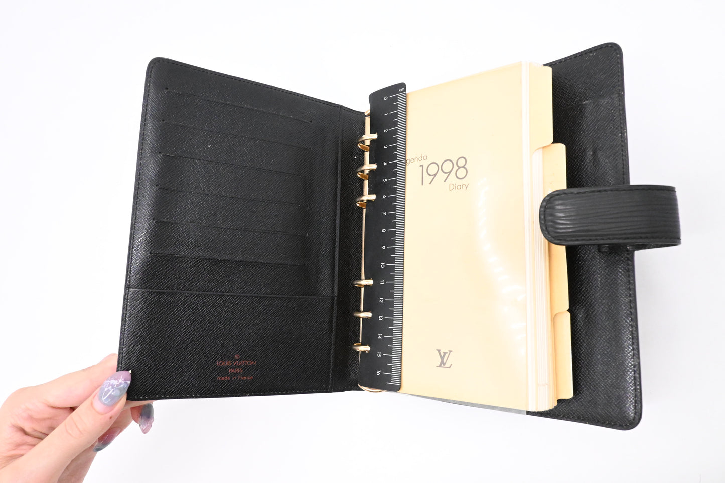 Louis Vuitton Agenda MM in Black Epi Leather