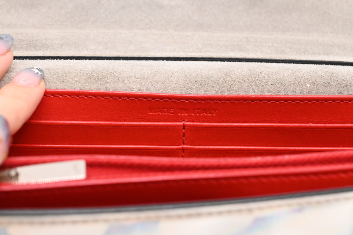 Louboutin Paloma Clutch on Chain in Iridescent Calfskin Leather