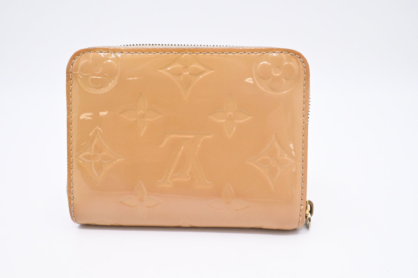 Louis Vuitton Zippy Compact Wallet in Beige Vernis Leather