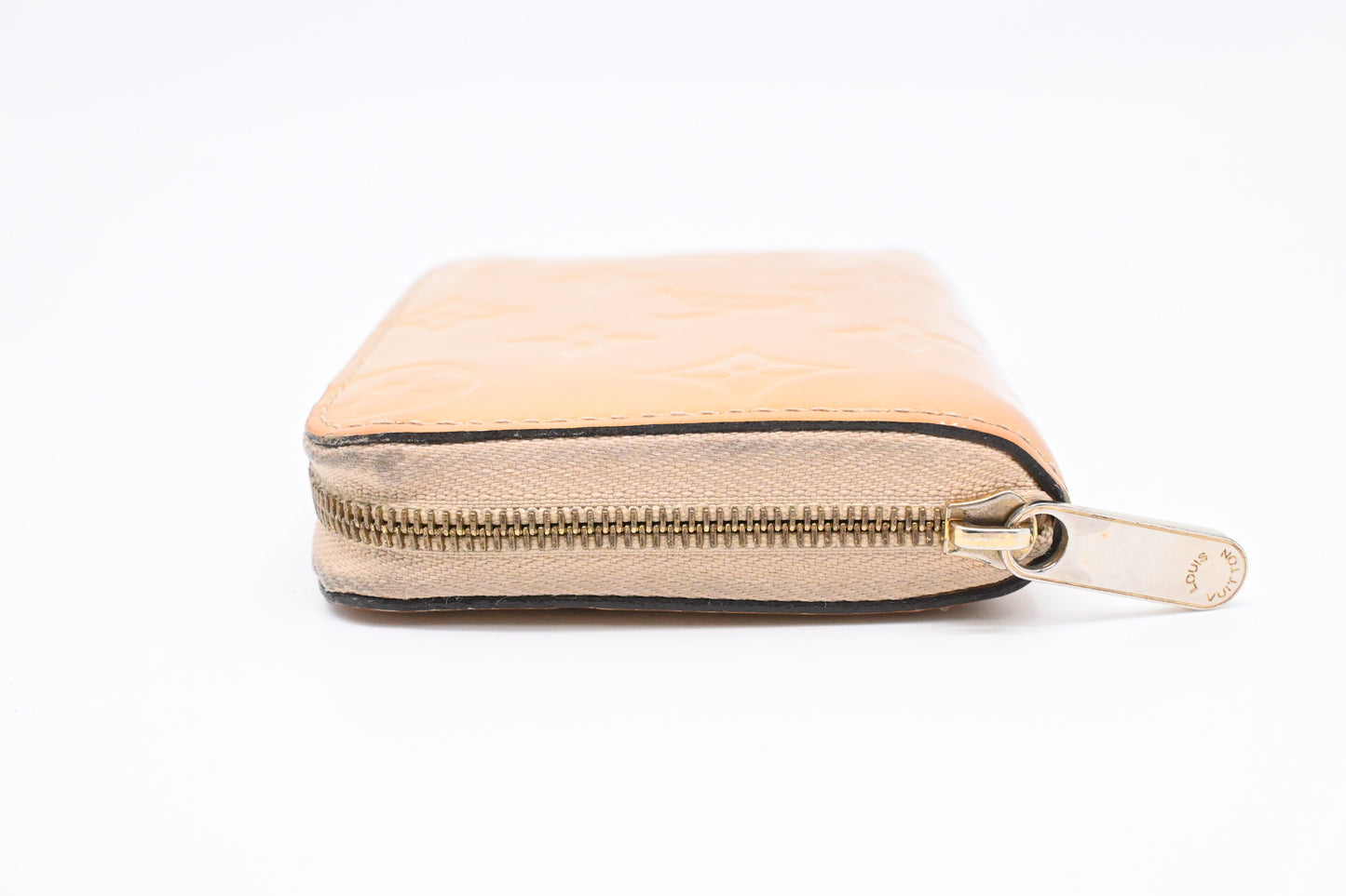 Louis Vuitton Zippy Compact Wallet in Beige Vernis Leather