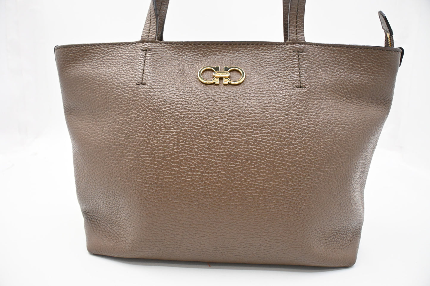 Ferragamo Mini Tote in Brown Leather