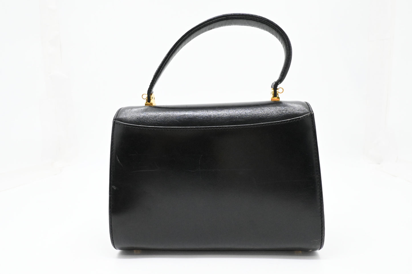 Bally Top Handle Handbag in Black Leather