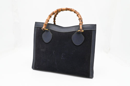 Gucci Medium Diana in Dark Blue Suede