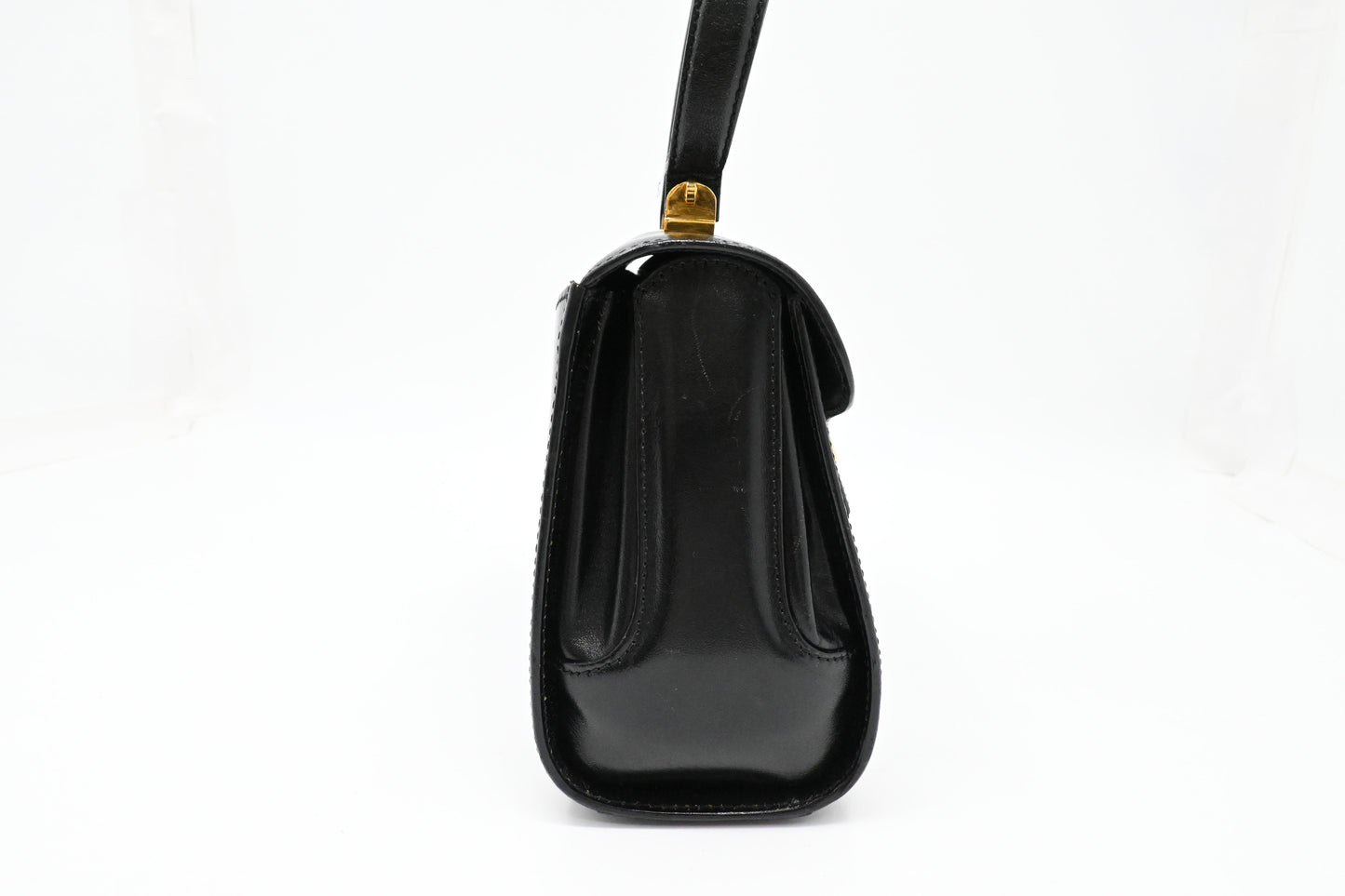 Bally Top Handle Handbag in Black Leather