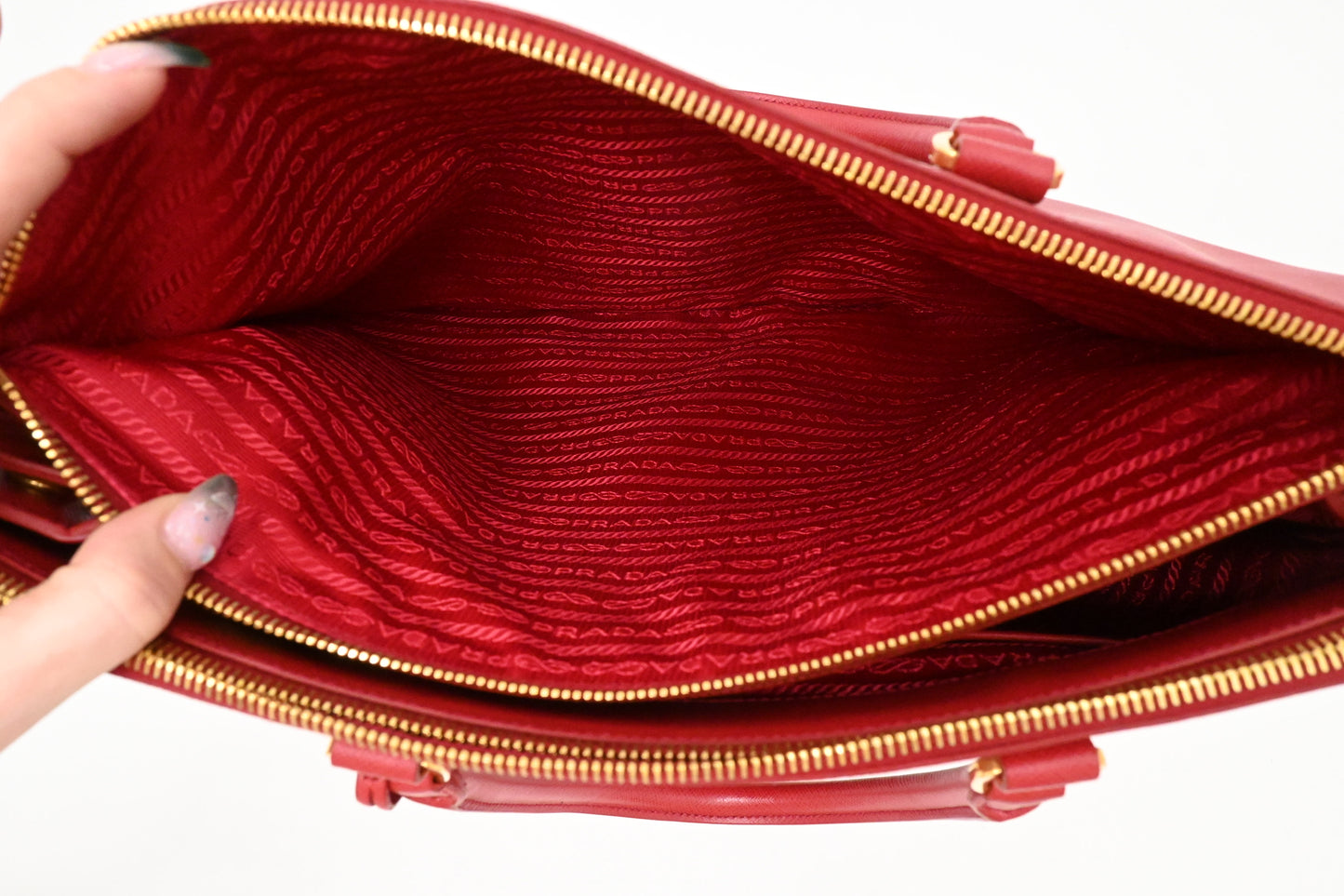 Prada Large Galleria in Red Saffiano Leather