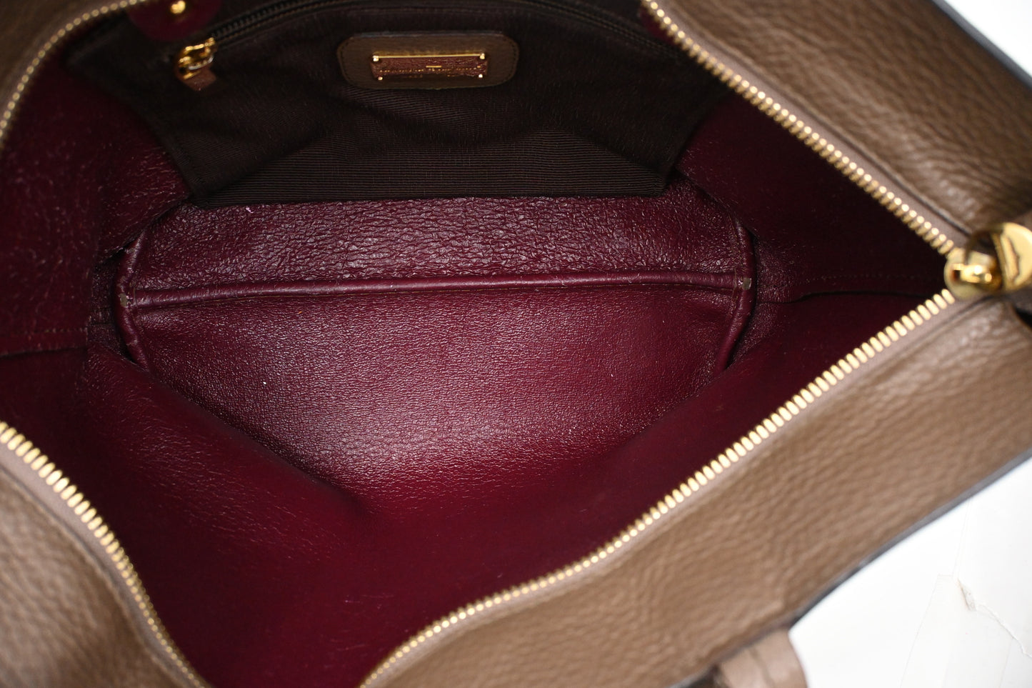 Ferragamo Mini Tote in Brown Leather