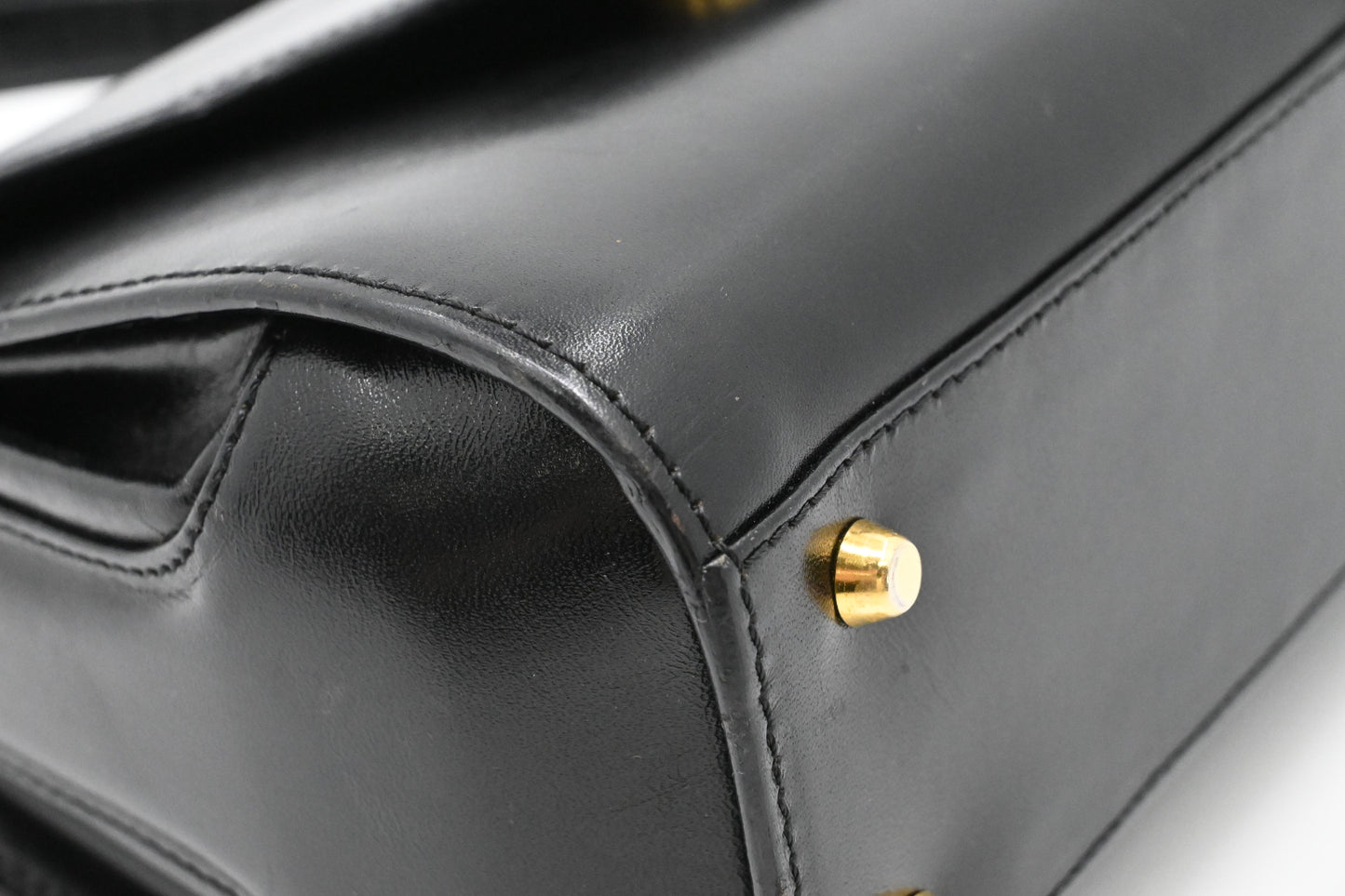 Bally Top Handle Handbag in Black Leather