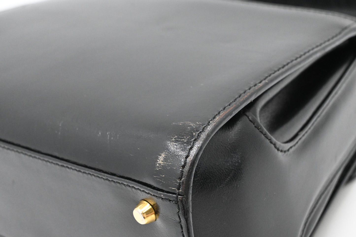 Bally Top Handle Handbag in Black Leather