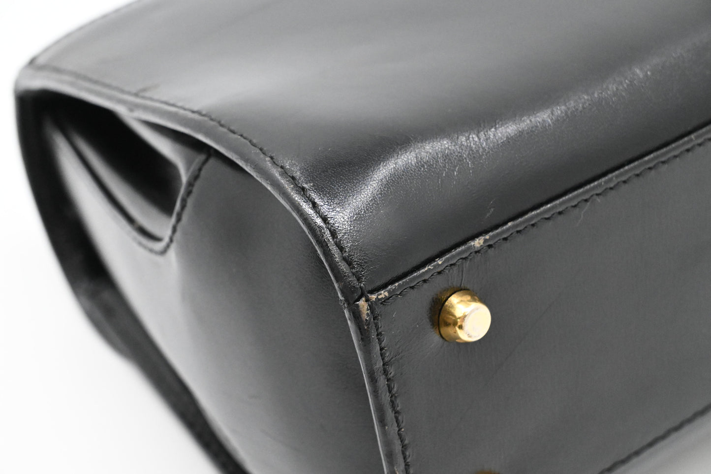 Bally Top Handle Handbag in Black Leather