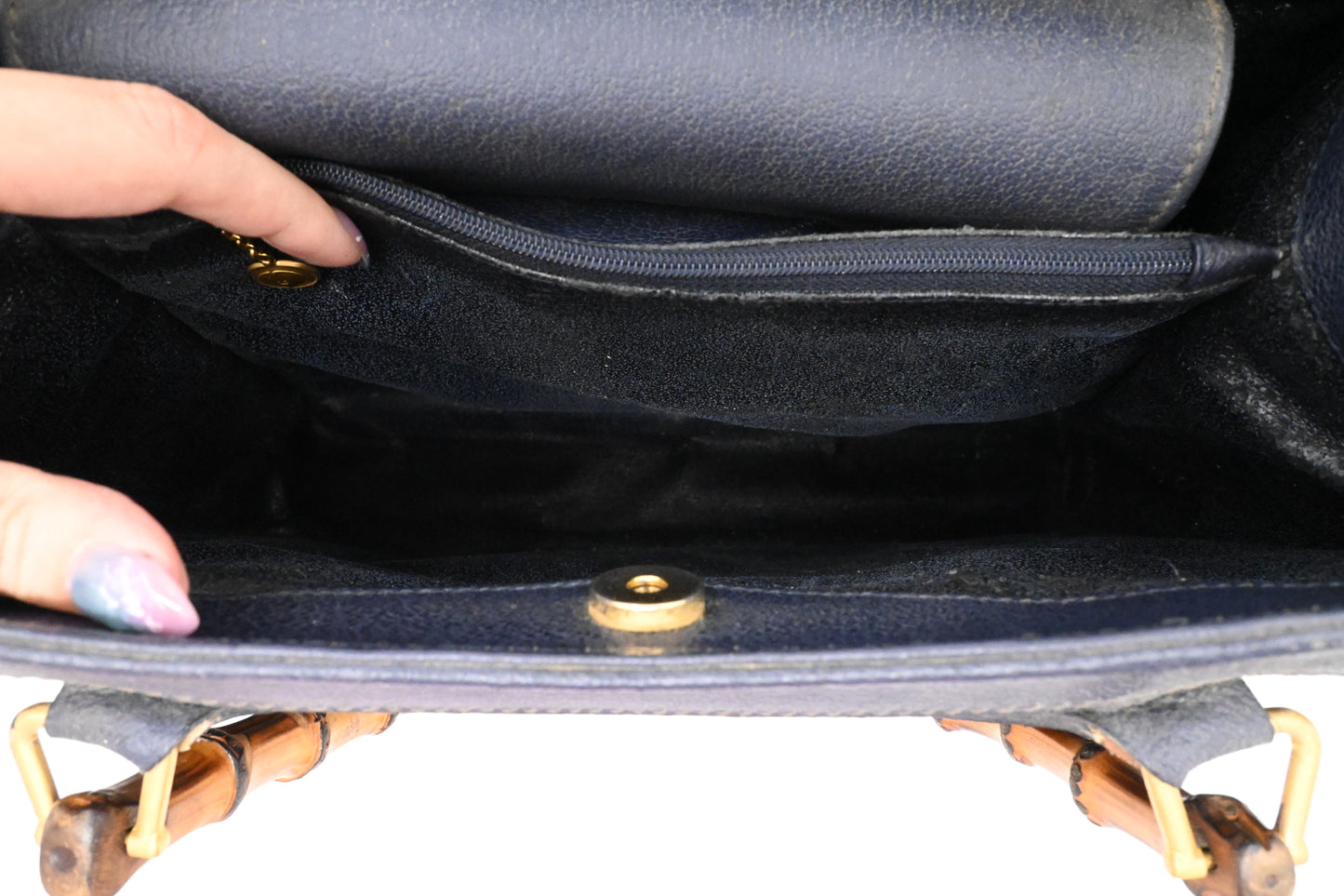 Gucci Medium Diana in Dark Blue Suede