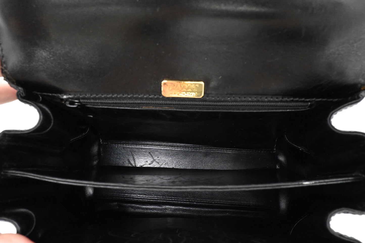 Bally Top Handle Handbag in Black Leather