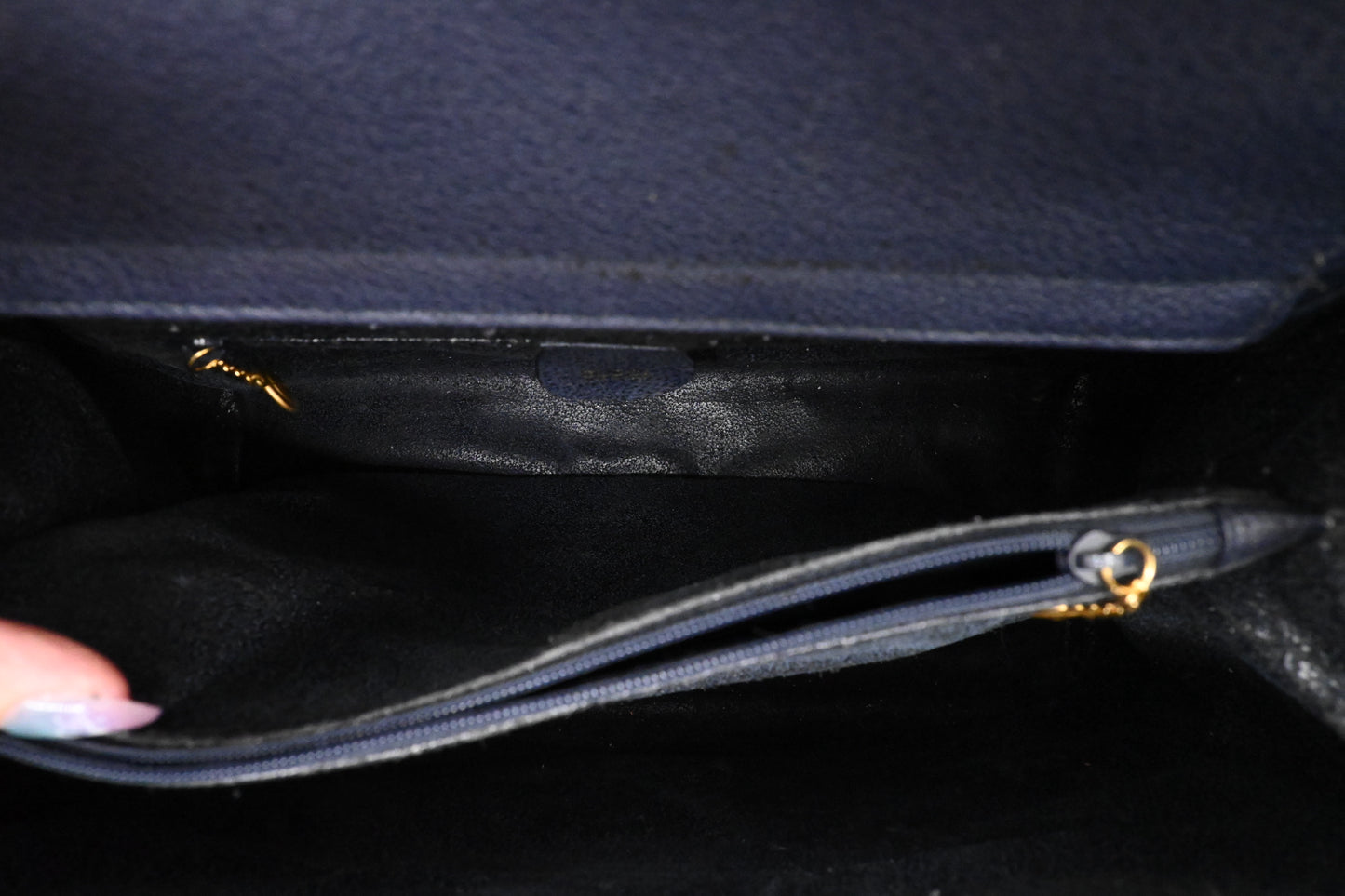 Gucci Medium Diana in Dark Blue Suede