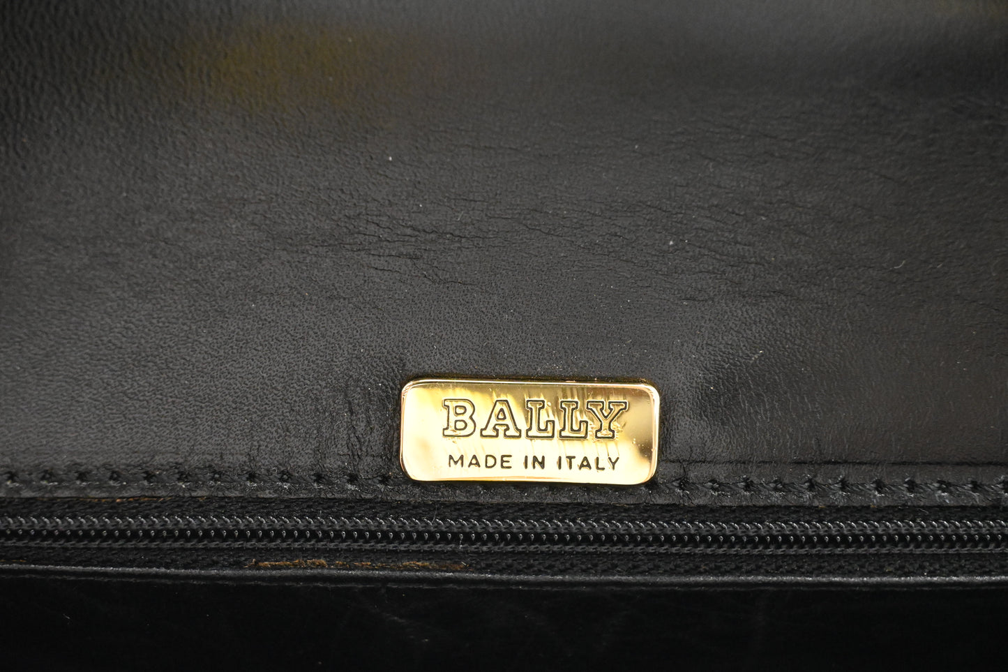Bally Top Handle Handbag in Black Leather