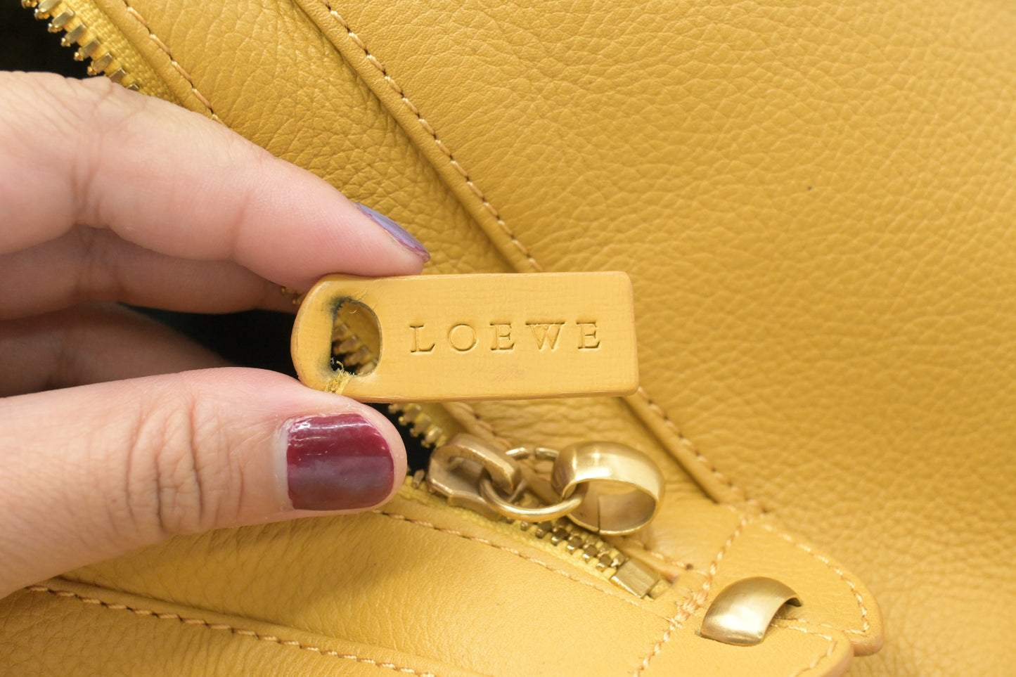 Loewe Travel Bag in Yellow Leather