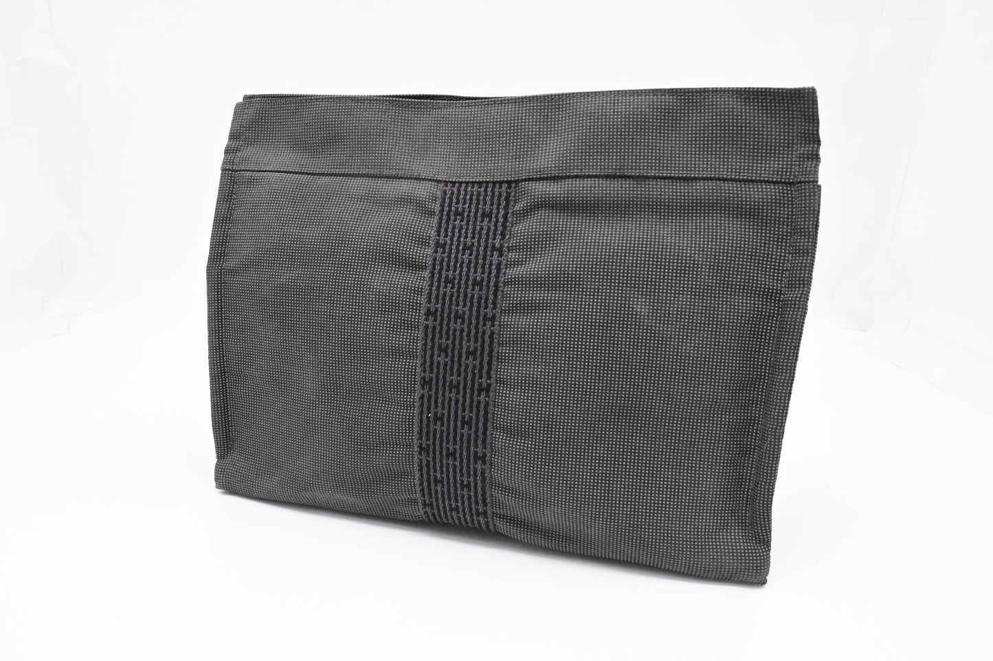 Hermes Pouch in Gray Herline Canvas